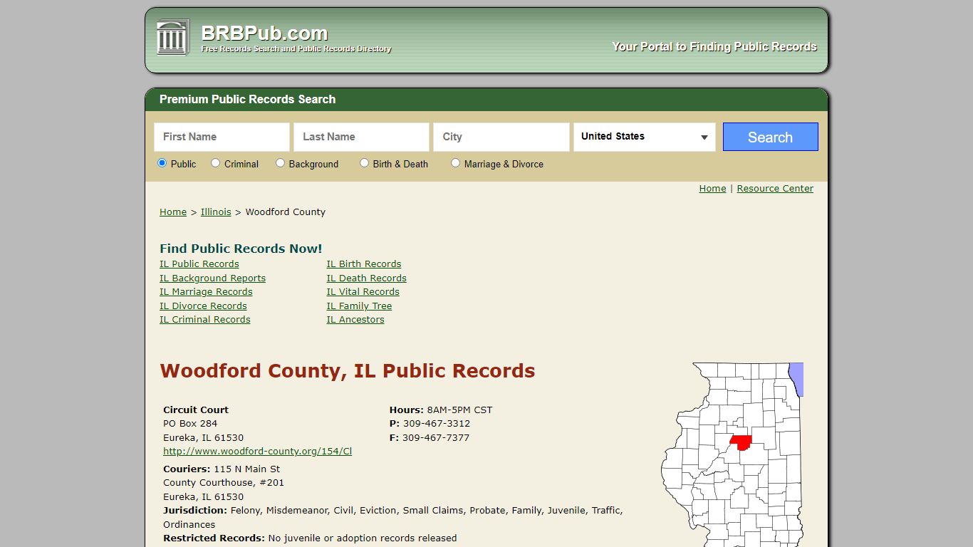 Woodford County Public Records | Search Illinois ...