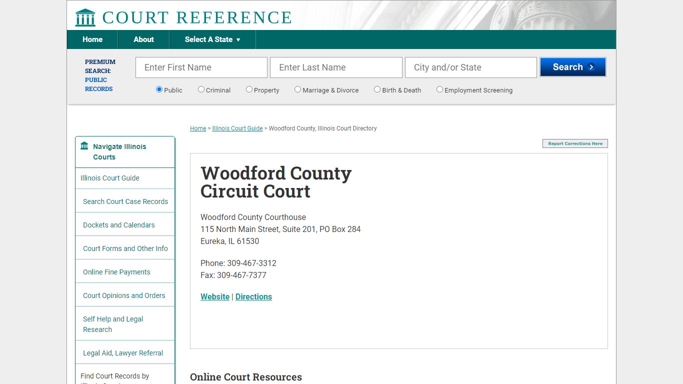 Woodford County Circuit Court - Court Records Directory